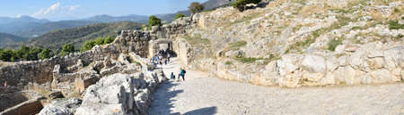 Ruins of ancient Mycenae, city of Agamenon, in Greeceのeditorial素材