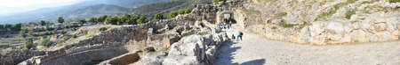 Ruins of ancient Mycenae, city of Agamenon, in Greece. Tombsのeditorial素材