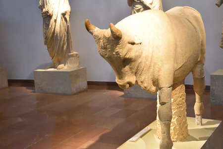 View of the main monuments and sites of Greece. Ruins of Olympia. Archaeological Museum of Olympia.のeditorial素材