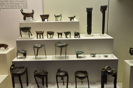 View of the main monuments and sites of Greece. Ruins of Olympia. Olympia archaeological museumのeditorial素材