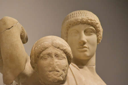 View of the main monuments and sites of Greece. Ruins of Olympia. Olympia archaeological museumのeditorial素材