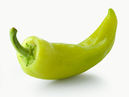 green pepper isolated on a white backgroundの写真素材