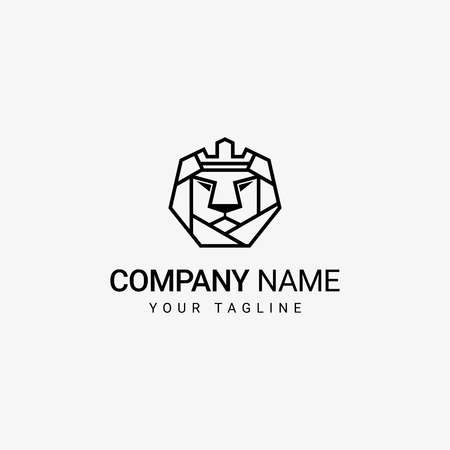 Lion Crown in Head Templateのイラスト素材