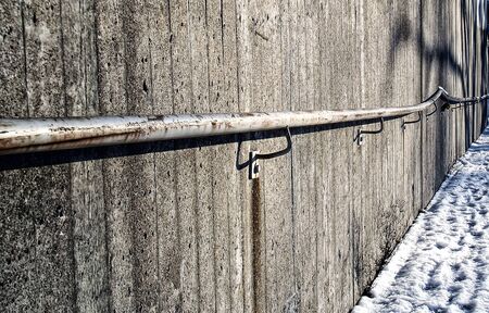 Handrail on the concrete wallの写真素材