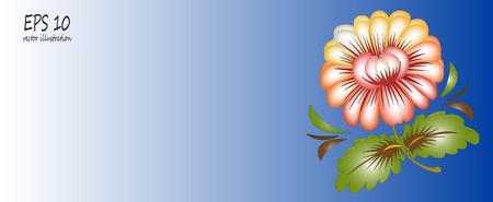 Russian folk painting in the style of Khokhlomaのイラスト素材