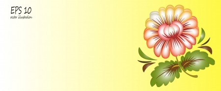 Russian folk painting in the style of Khokhlomaのイラスト素材