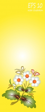 Russian folk painting in the style of Khokhlomaのイラスト素材