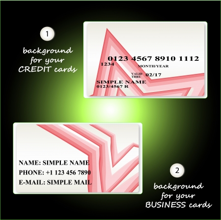 template credit and business card in one style can be used as any backgroundのイラスト素材