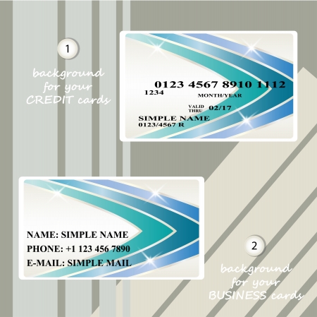 template credit and business card in one style can be used as any backgroundのイラスト素材