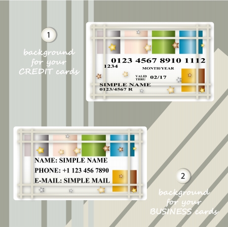 template credit and business card in one style can be used as any backgroundのイラスト素材