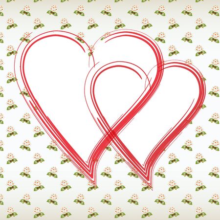 von with hearts for Valentine's dayのイラスト素材