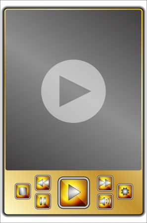 web player control buttons and screenのイラスト素材
