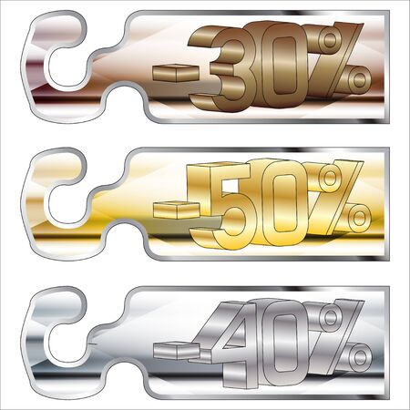 different set of tags in the same styleのイラスト素材