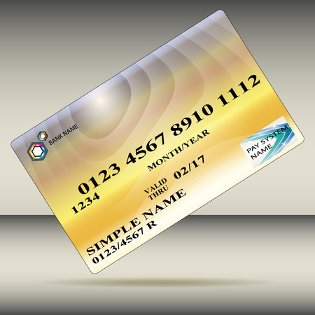 plastic bank cardのイラスト素材