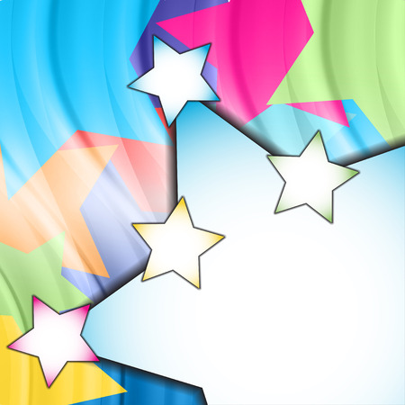 wavy banner with the areas of different colorsのイラスト素材