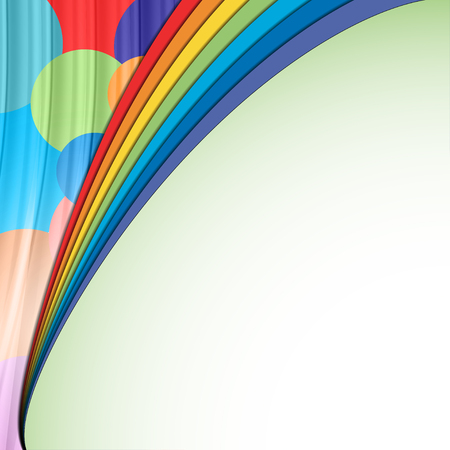 wavy banner with the areas of different colorsのイラスト素材