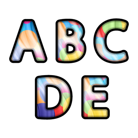 colored letters of the alphabetのイラスト素材