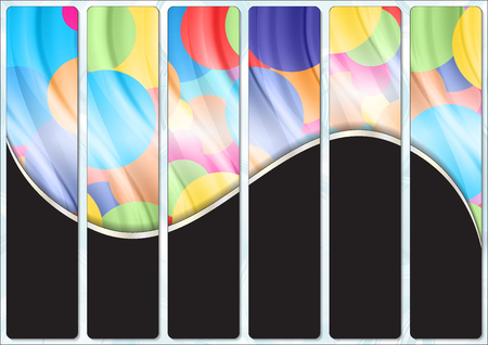 a set of colored bannersのイラスト素材