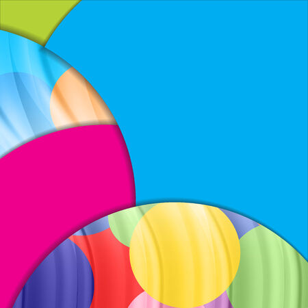 wavy banner with the areas of different colorsのイラスト素材