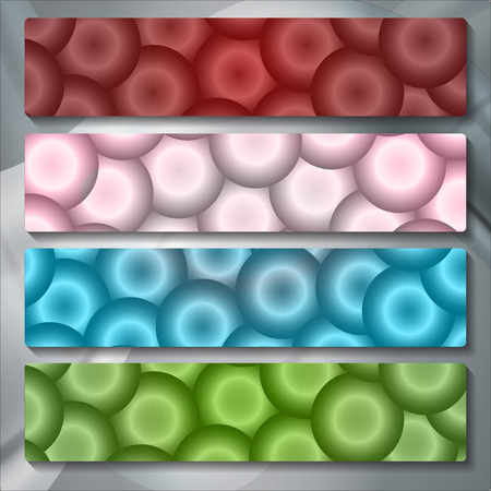 a set of several colored bannersのイラスト素材