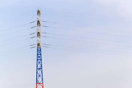 supports of a high-voltage power line