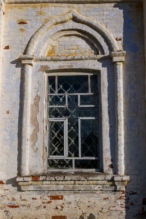 old Windows in brick walls, elements of Church architecture