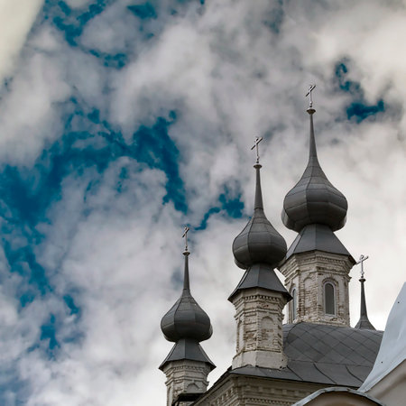 dome of the Orthodox Church against the skyの写真素材