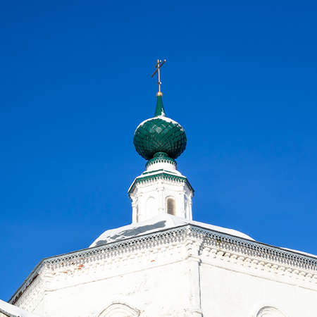 the dome of the orthodox church against the skyの写真素材