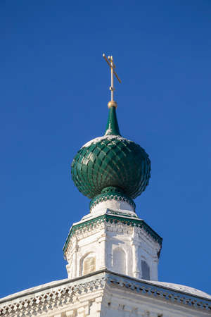 the dome of the orthodox church against the skyの写真素材