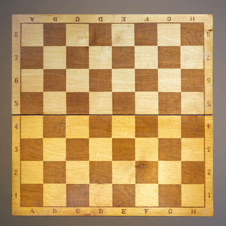 ancient game of wooden chessの写真素材