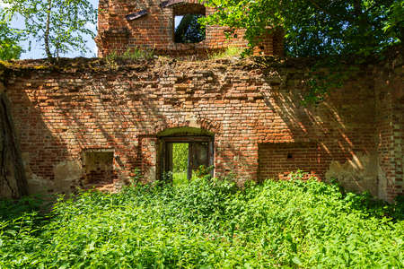 the interior of an abandoned church, the village of Noskovo, Kostroma province, Russia. The year of construction is 1828.の写真素材