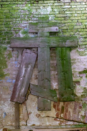 the interior of an abandoned Orthodox church, the temple of the village of Pavlovskoye, Kostroma province, Russia. The year of construction is 1826. Currently, the temple is abandoned.の写真素材