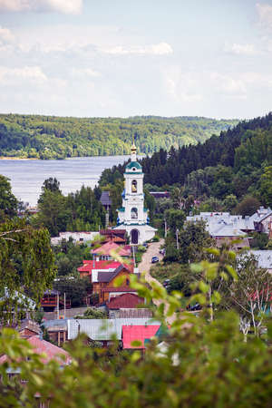 Varvarinskaya Church of the city of Ples on the Volga River, Russia, Ivanovo region year of...