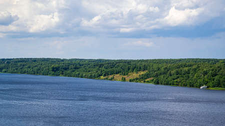 landscape in the city of Ples on the Volga river