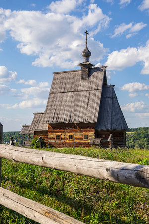 Resurrection Church of the village of Bilyukovo in the town of Ples on the Volga River, Russia, Ivanovo region year of construction 1700.の写真素材