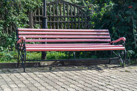 a lonely street shop in a city parkの写真素材