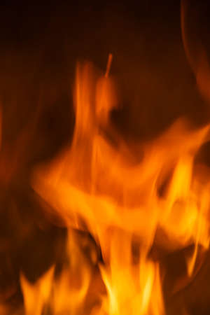 flames from a campfire at night