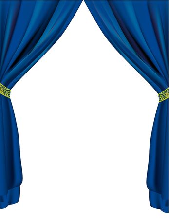 Blue curtainのイラスト素材
