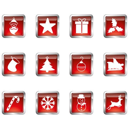 Christmas iconsのイラスト素材