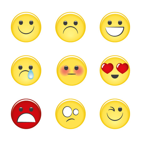 Cute emoticonsのイラスト素材