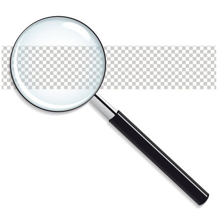 Transparent vector magnifying glassのイラスト素材