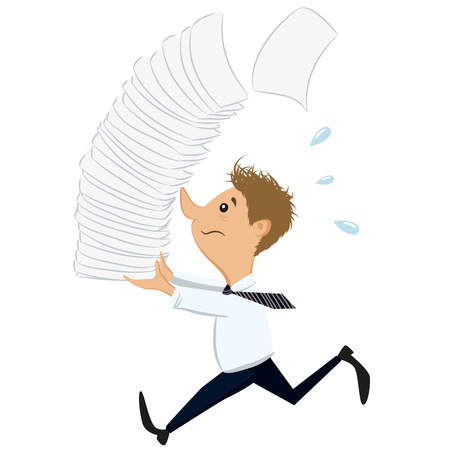 Hurry up businessmanのイラスト素材