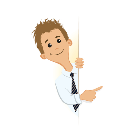 Businessman showing somethingのイラスト素材