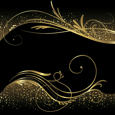 Black and gold background Black and gold background