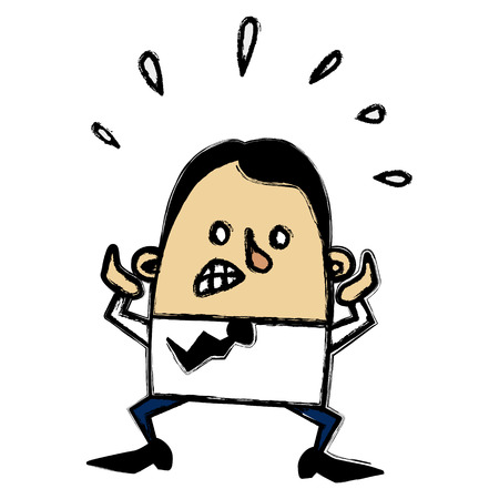 Stressed businessmanのイラスト素材