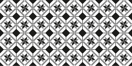 Black and white cement tile background designのイラスト素材