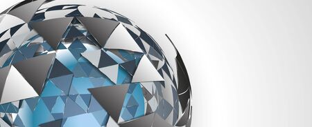 Abstract geometric background 3d render full vectorのイラスト素材