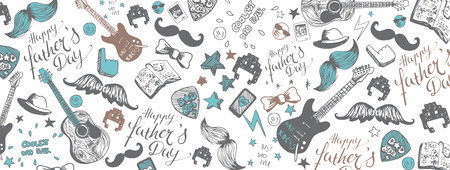 Happy Father's Day full vector large bannerのイラスト素材