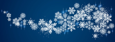 Sweet winter snowflakes full vector large bannerのイラスト素材