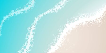 Blue sea and sweet sand beach illustration summer banner